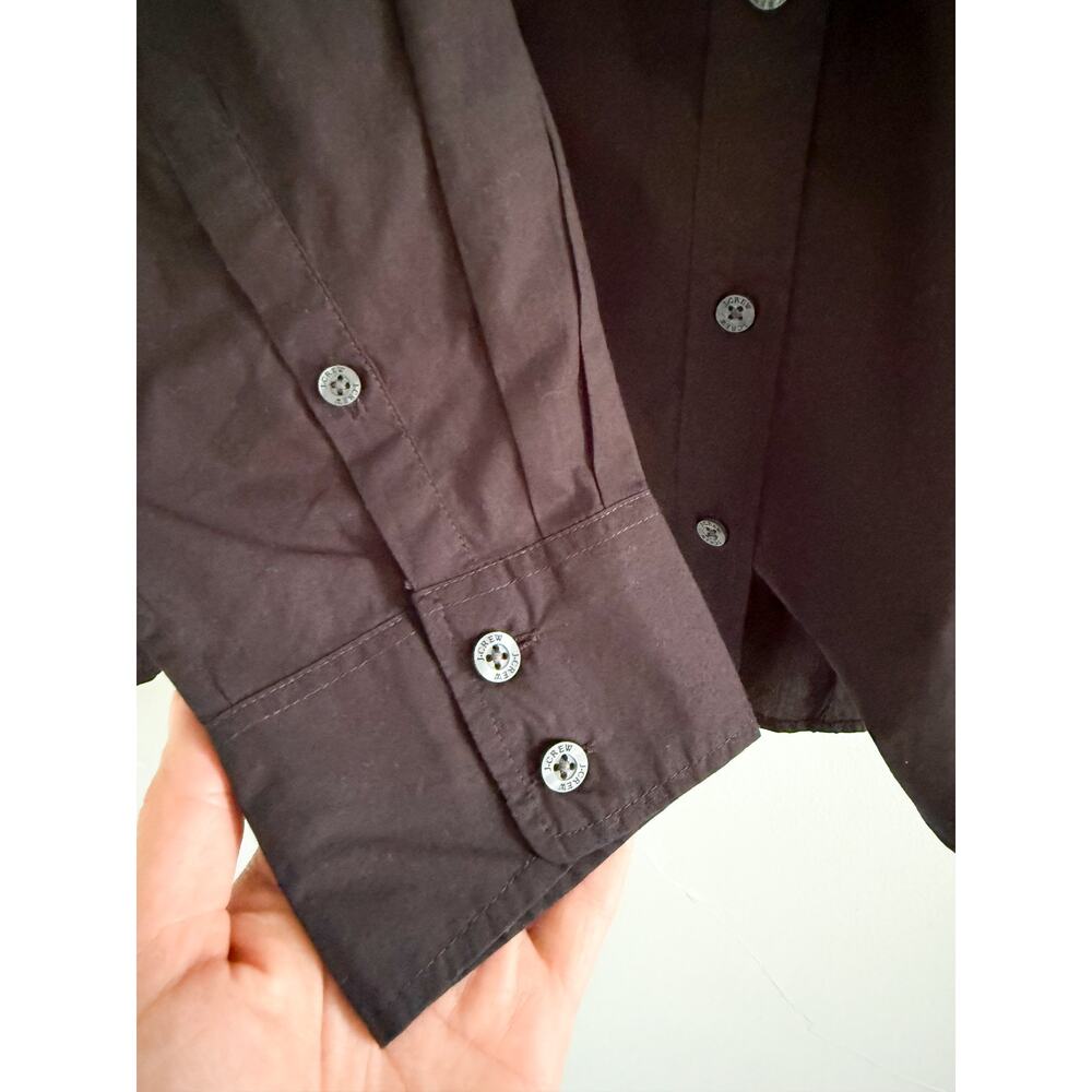 JCrew Factory | NWT Signature Fit Cotton Poplin Button Up Black | Sz M - Picture 9 of 11